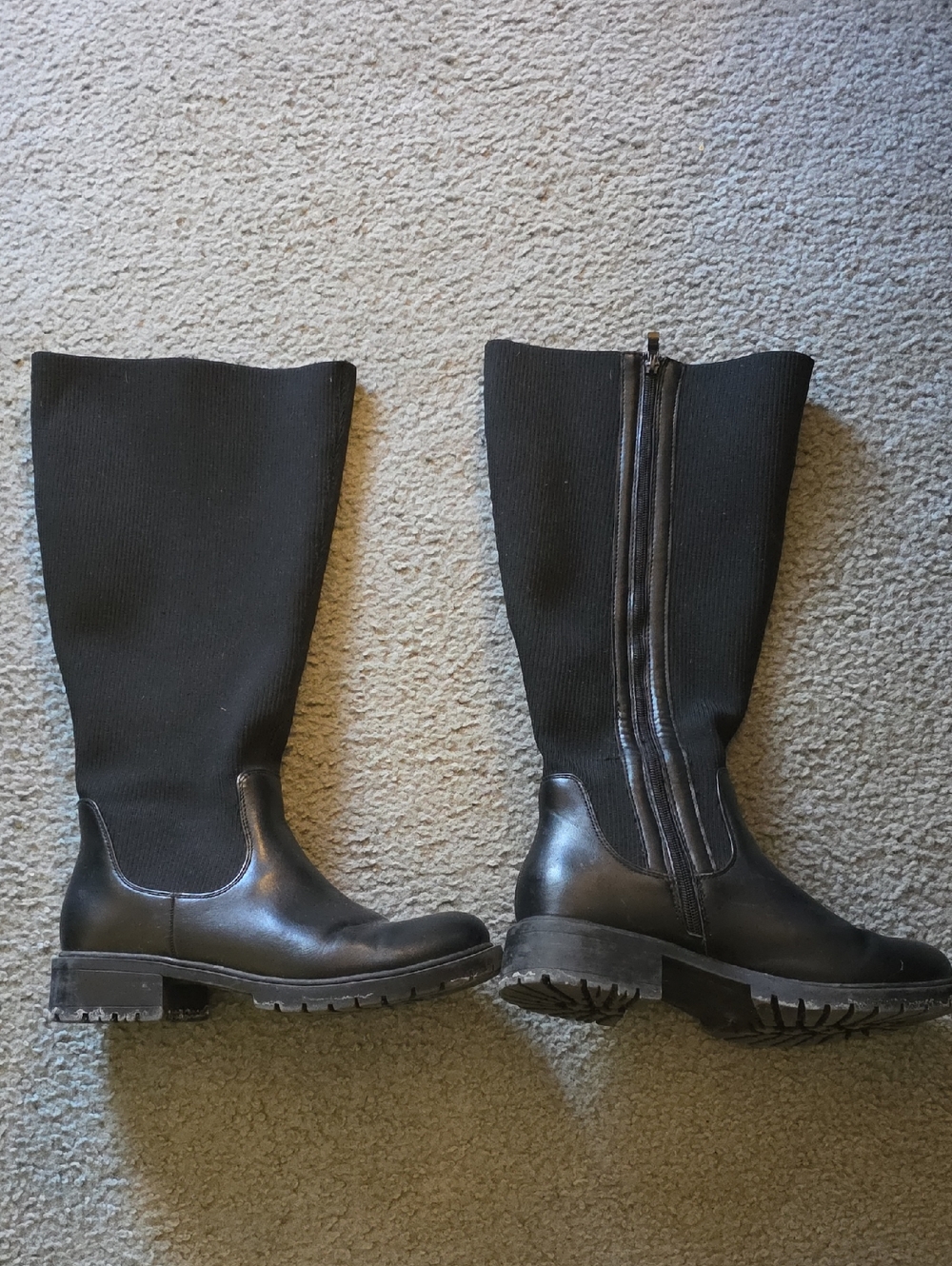 torrid Black Knee-High Stretch Panel Riding Boots